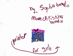A helpful artist rendering of "printer for girls"